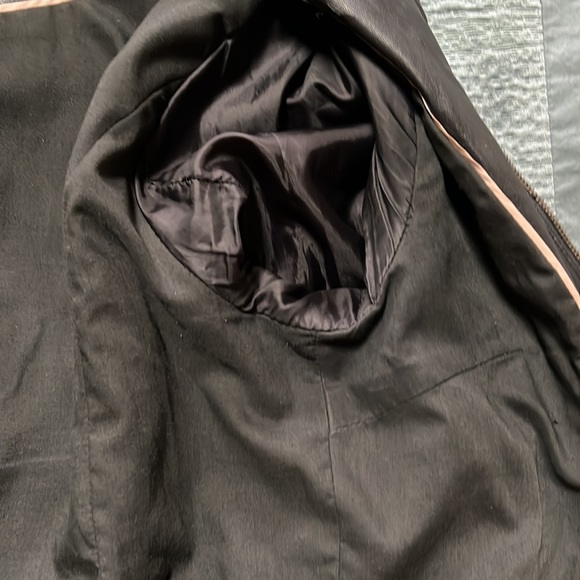 Zara faux leather black peplum jacket size large (**see description) - Picture 12 of 13